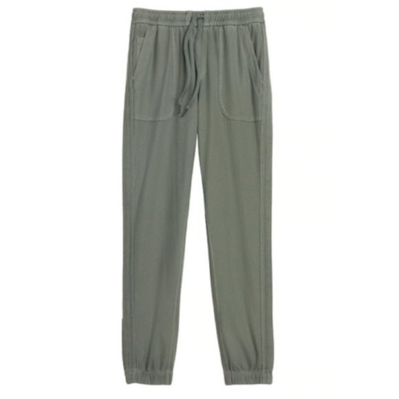 ATHLETA PALM GREEN ELASTIC WAIST FARALLON JOGGER PANTS - Picture 2 of 2